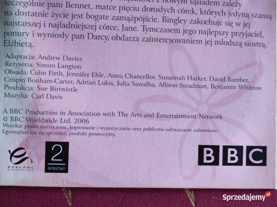 1995 BBC Duma i uprzedzenie Pride and Prejudice lektor Kielce sprzedam