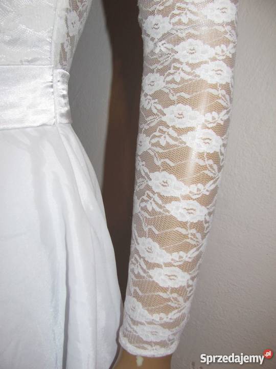 sukienka biała koronkowa wieczorowa Tailor biały Zamość