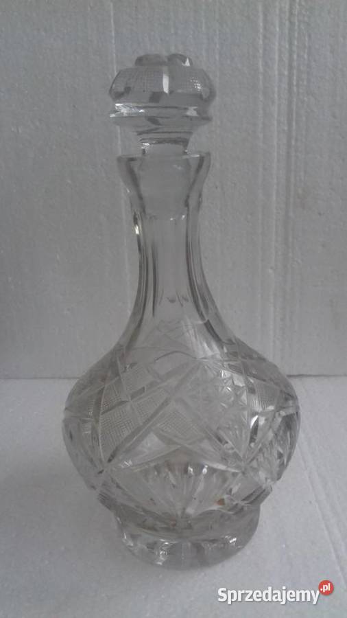 karafka kryształowa z korkiem Porcelana i szkło