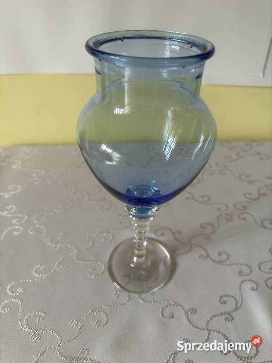 Szklany Wazon Kielich Świecznik na Stopce Czerwionka-Leszczyny