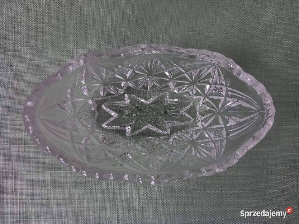 dwie malutkie kryształowe żardiniery łódzkie Łódź