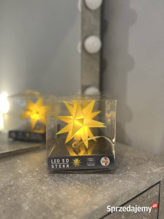 Lampka gwiazda Led 3D Stern żółta 300 Lampy Jasło