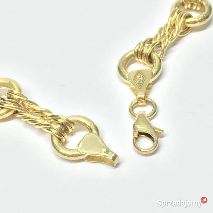 Złota BRANSOLETKA damska 750 18K cudownie Biżuteria Warszawa