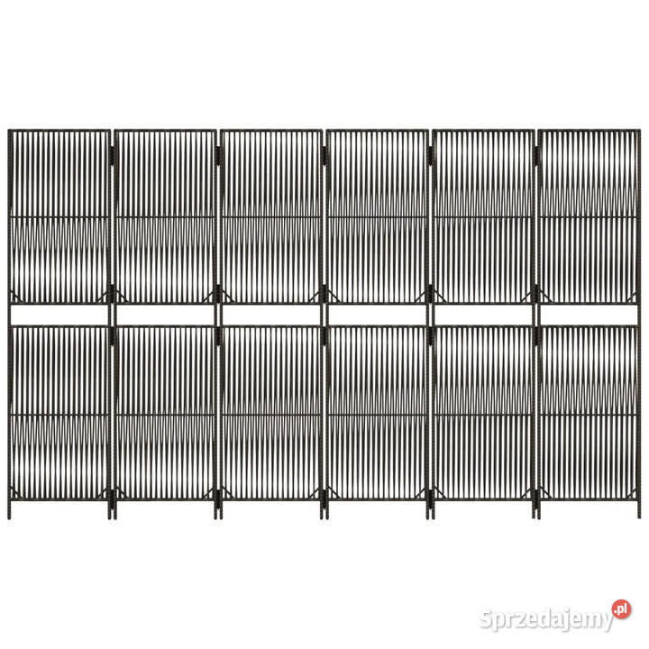 Parawan 6panelowy szary polirattan WM365386 Warszawa sprzedam