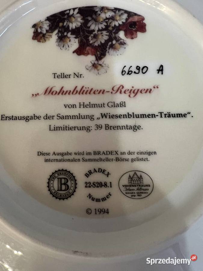 Talerz dekoracyjny MohnblutenReigen von Helmut Jasło