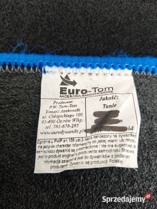 Dywaniki materiałowe Citroen używane