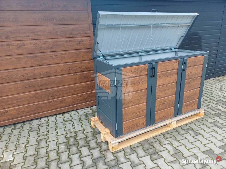 Zabudowa koszy na śmieci wiata obudowa Kłodzko