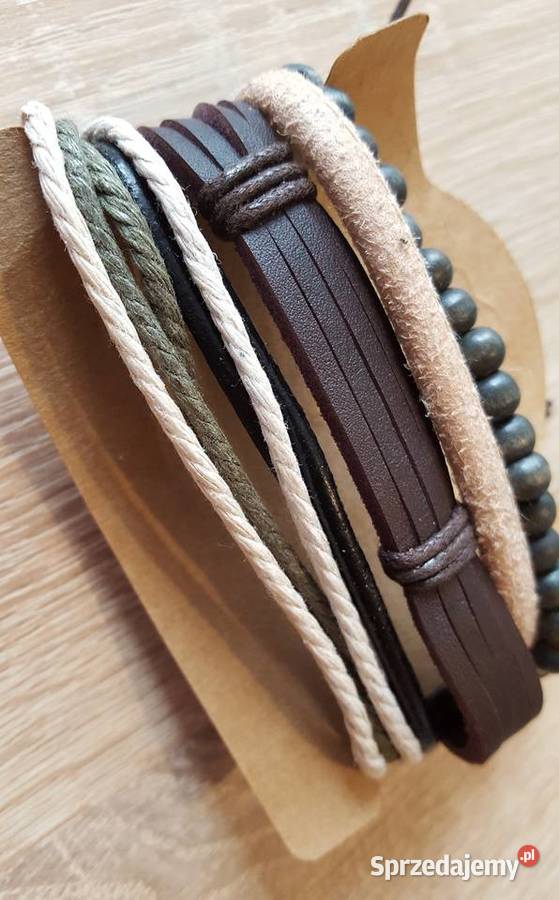 100 Zestaw nowych bransoletek męskich boho Szczecin