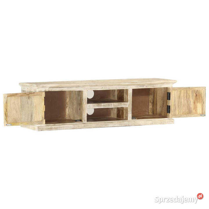 Szafka pod TV biała 130 x 30 x 36 lite drewno mazowieckie Warszawa
