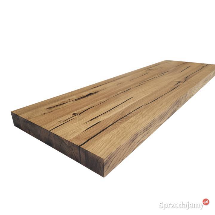 Stopień Drewniany Prosty Dębowy z Przelotami Gdów