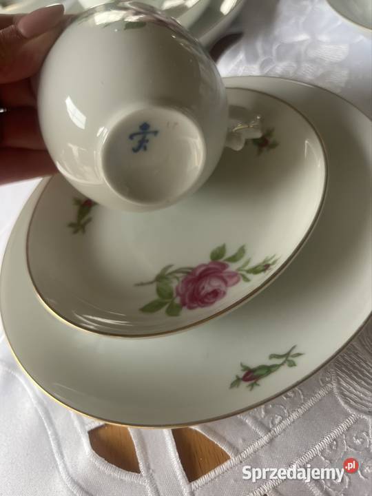 Furterberg serwis do kawy porcelana Róża Nowy Tomyśl