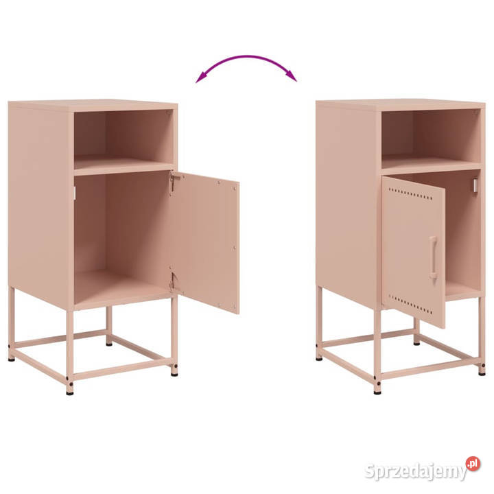 Szafka nocna różowa 36x39x78 stal WM846568 Warszawa