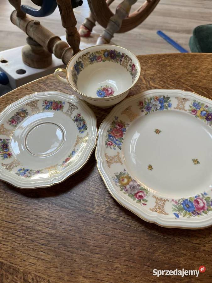 Filiżanka śniadaniowa z talerzykami Rosenthal Smarzykowo