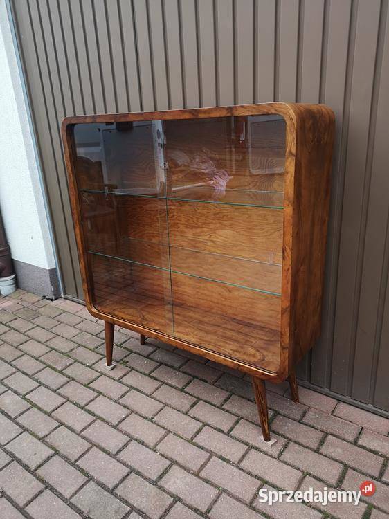 Witryna Biblioteka ARTDECO Orzech Stara Antyk wielkopolskie Swarzędz