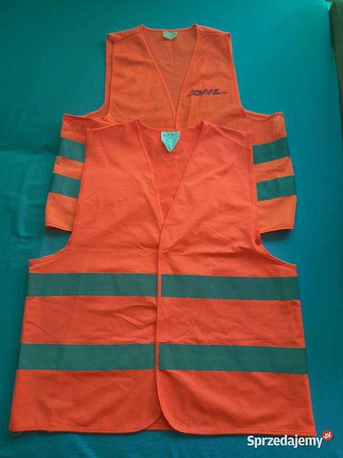 2 kamizelki odblaskowe jedna DHL Pozostałe zachodniopomorskie Goleniów sprzedam