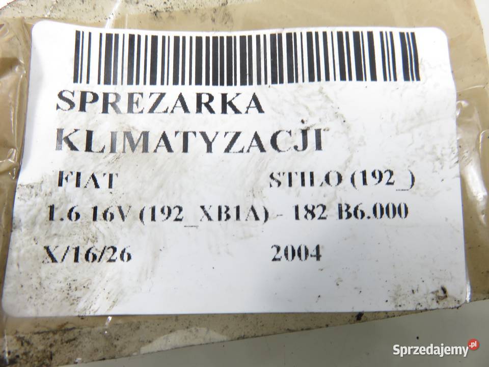 KOMPRESOR KLIMATYZACJI FIAT STILO 16 16V sprzedam