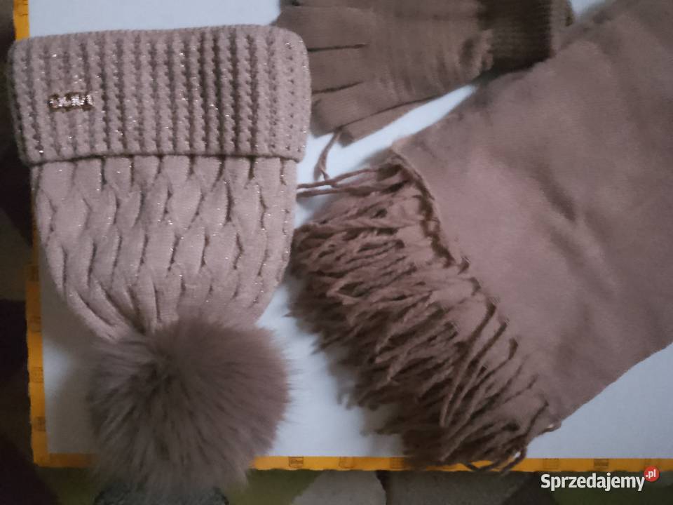Komplet damski czapka szalik rękawiczki Chrzanów sprzedam
