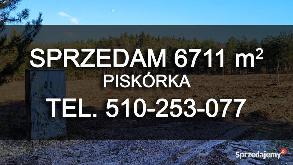 Sprzedam 6711 m2 Piskórka gm Prażmów BUDOWLANA