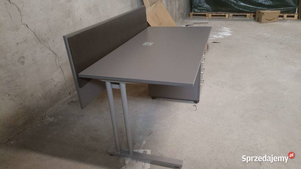 Biurko 160x80 szare regulowana wysokość Nowy sprzedam