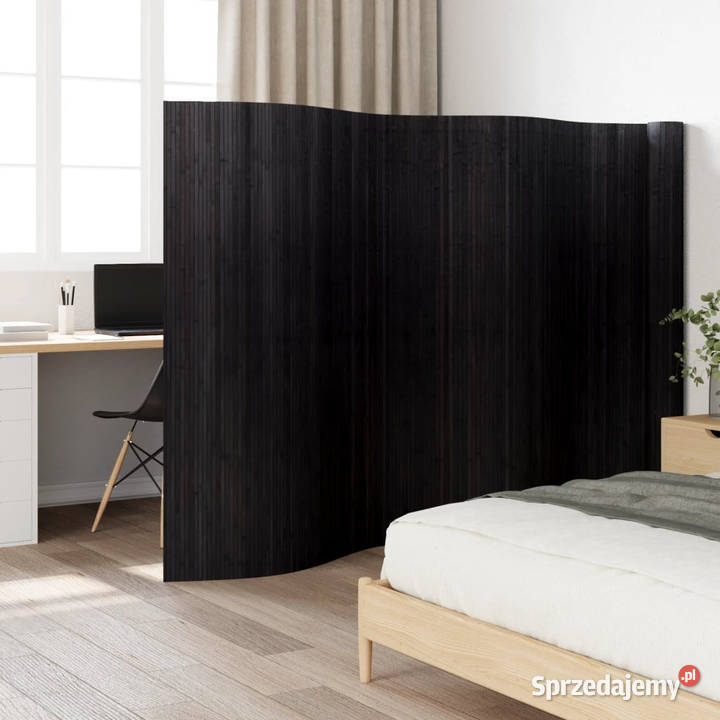 Parawan czarny 165x800 bambusowy WM377011 Warszawa