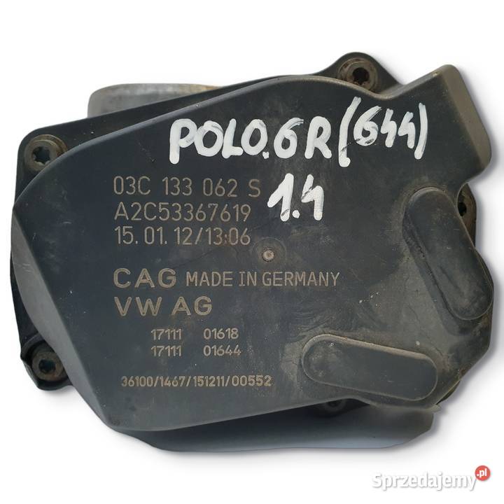 PRZEPUSTNICA VW Polo IV 14 16V 03C133062S Silniki i osprzęt lubelskie Chełm