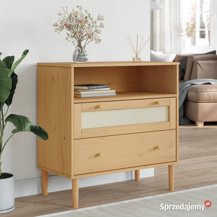 Szafka SENJA imitacja rattanu brązowa 80x40x80 mazowieckie Warszawa