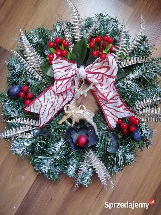 Wianek świąteczny na drzwi wejściowe Dekoracja Katowice
