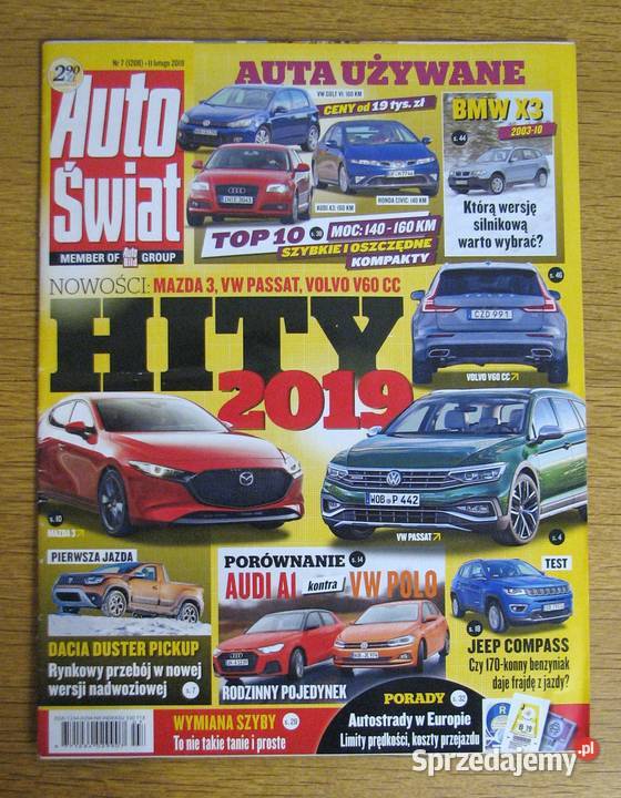 Miesięcznik Auto Świat 7 1208 11 II 2019 miesięcznik Parczew