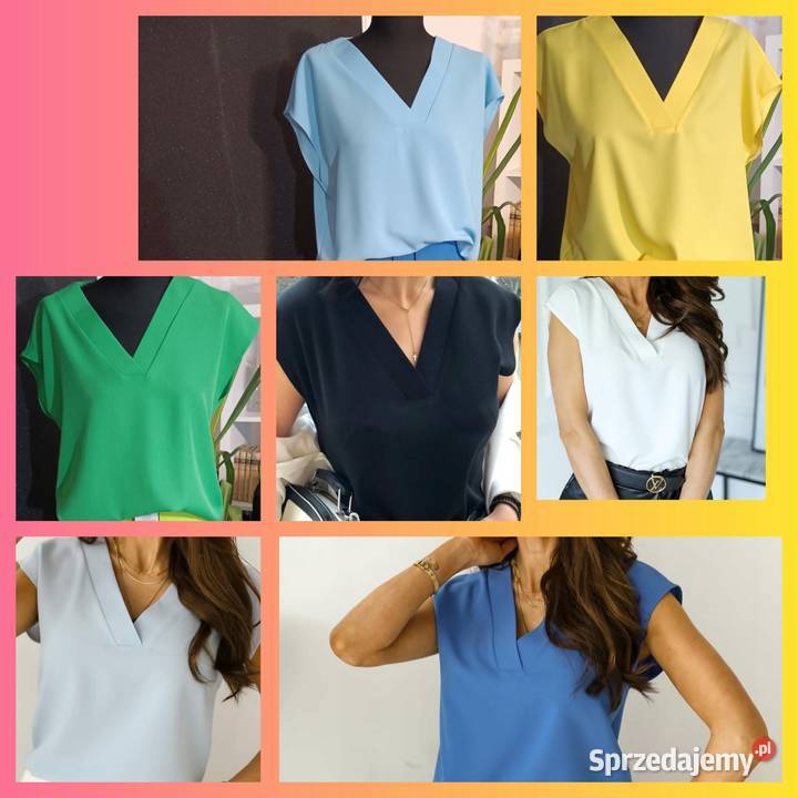 TOPBluzka PUR PURA niebieski mocny rzeczywisty Wieluń