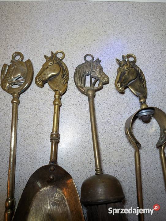 Zestaw kominkowy wykonany z mosiądzu Piła sprzedam