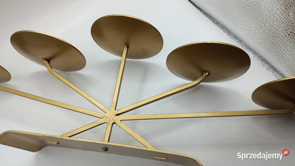 Rzeźba metaloplastyka świecznik pięcioramienny Zamość