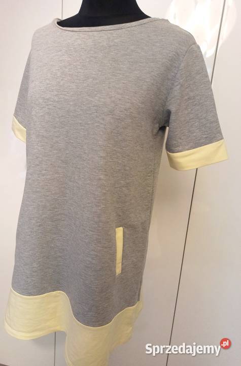 bawełniana sportowa tunika żółty/złoty