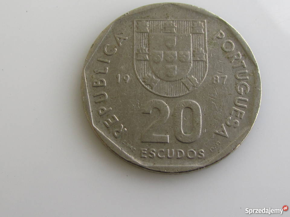 Moneta 20 Escudo 1987 Portugalia Antyki, Sztuka, Kolekcje Olecko