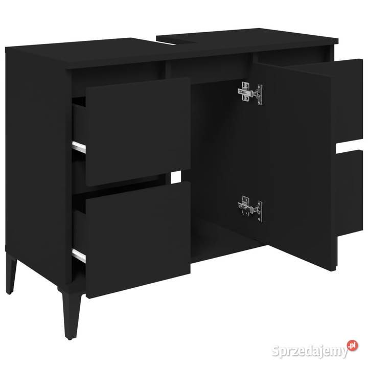 Szafka pod umywalkę czarna 80x33x60 WM821277 Warszawa