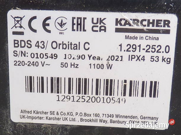 Szorowarka Karcher BDS 43 Orbital C dolnośląskie Wrocław sprzedam