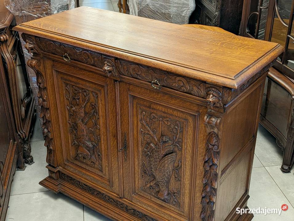 Piękna komodaszafka myśliwska dąbsklep Dąbrowa Dąbrowa Górnicza