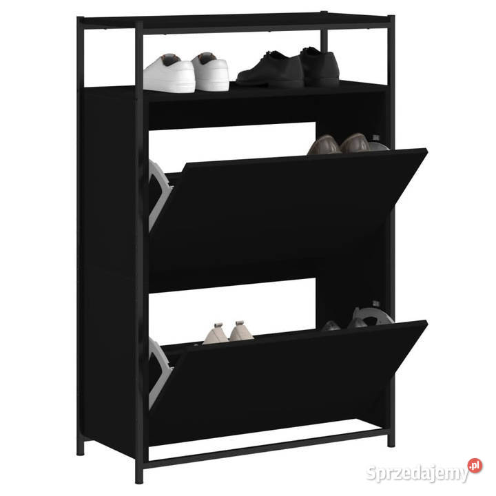 Szafka na buty czarna 75x34x112 materiał Warszawa