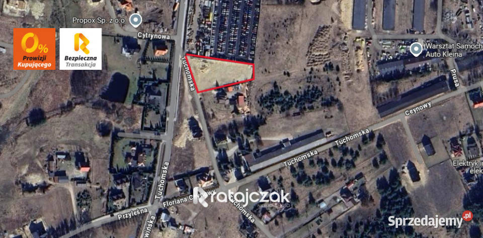 sprzedaży gruntu Chwaszczyno 2630m2 2630m2