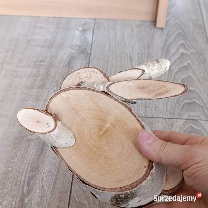 Zając z drewna ozdoba Poznań