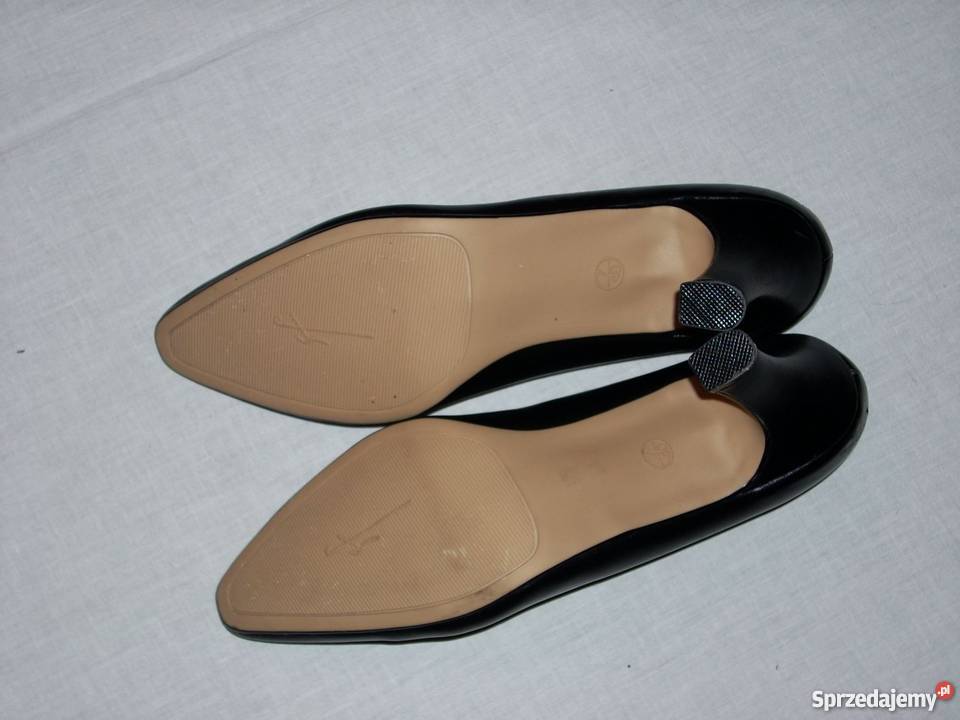 sf ELEGANCKIE GŁADKIE czółenka markowe NOWE 3940 czarny