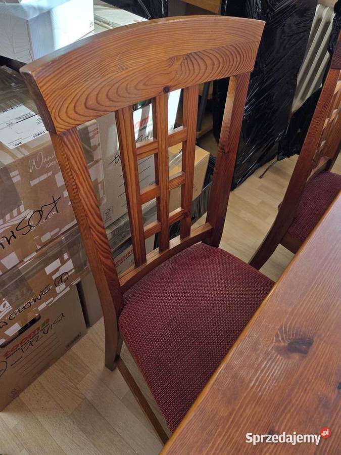 Drewniany stół jadalniany i 5 krzeseł Stoły z krzesłami dolnośląskie Wrocław