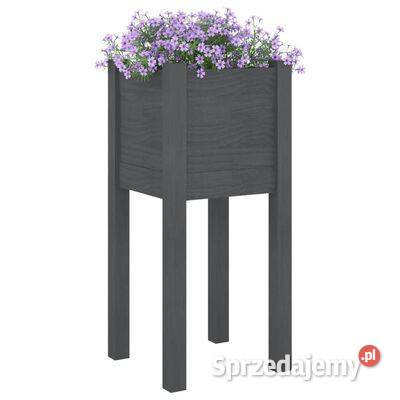 vidaXL Donica ogrodowa szara 31x31x70 lite Warszawa