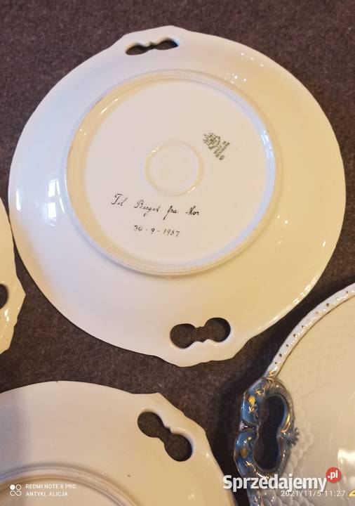 Patera z mewami delfinami i kwiatami Copenhagen Gdańsk