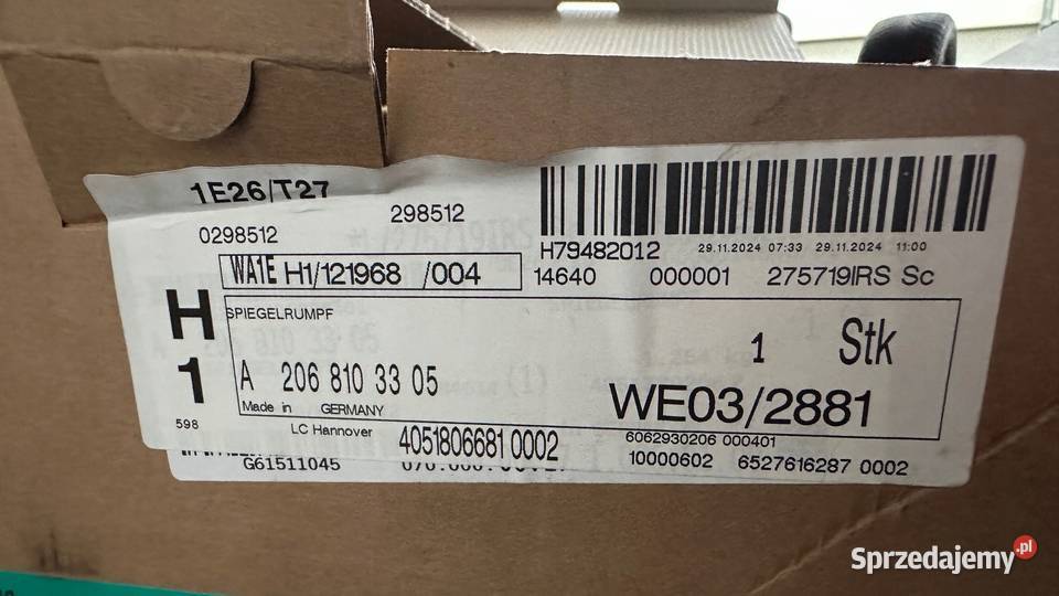 MERCEDES CKLASA 206 LUSTERKO LEWE 104 PIN W206 Gorzów Wielkopolski
