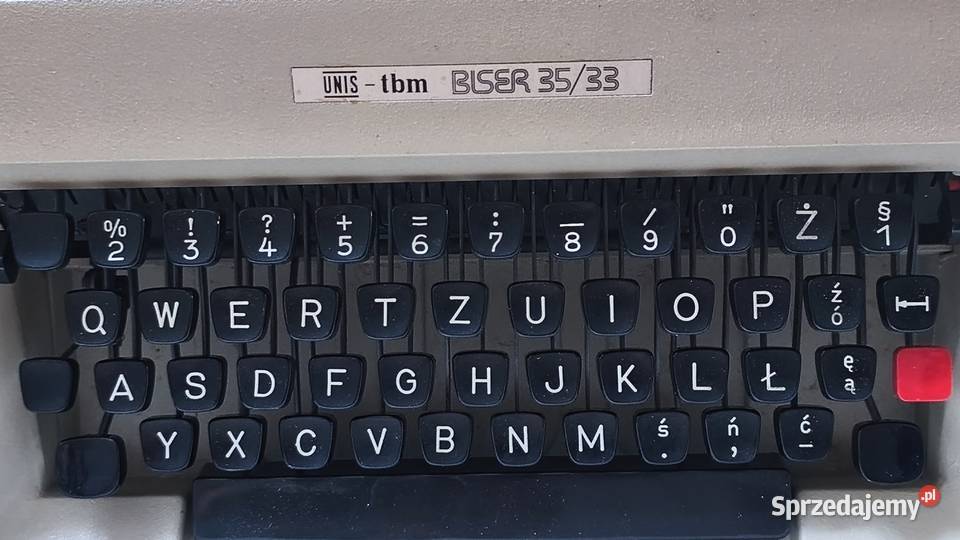 Maszyna do pisania Unis tbm Biser3533 kujawsko-pomorskie Toruń sprzedam