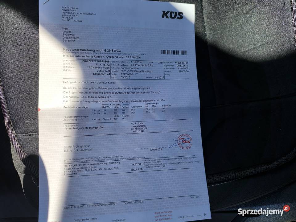 Sprzedam Swojego Volkswagena Tourana Rok produkcji 2015 Radom