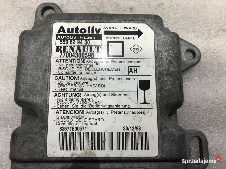 MODUŁ AIRBAG RENAULT MEGANE I 7700430059B osobowe wielkopolskie
