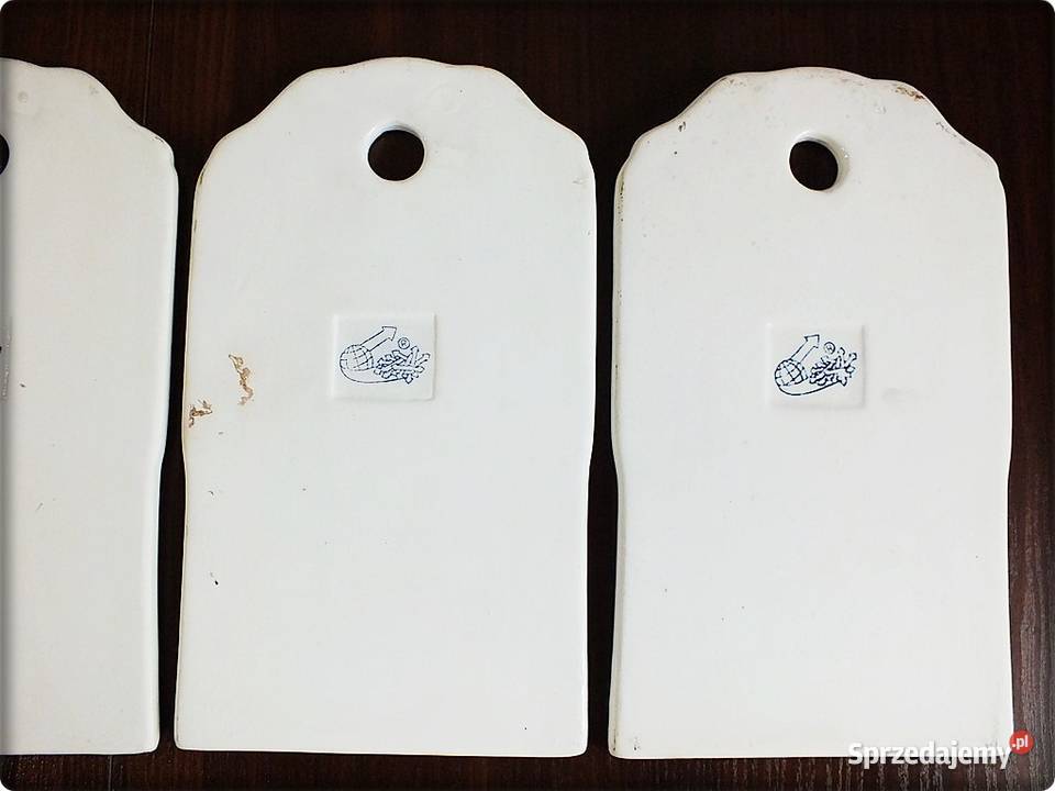 Secesyjne Porcelanowe Deski do krojenia z XIXw Żary