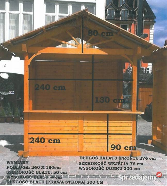 Drewniane domki handlowe 10 sztuk jarmarki Magazynowanie Cianowice