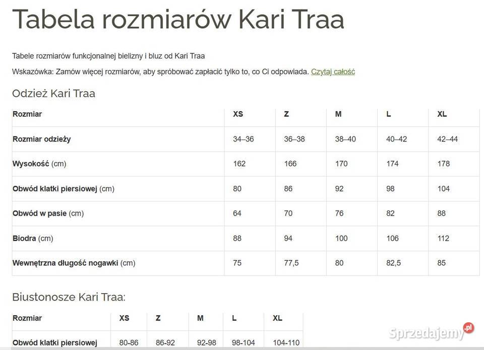 leginsy KARI TRAA M 34 Inny wzór Zamość